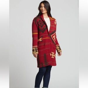 Pendleton Southwestern Patterned Cardigan size large